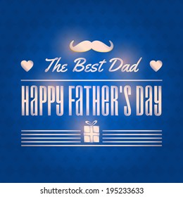 Happy Father's Day Vector Design. Announcement and Celebration Message Poster, Flyer