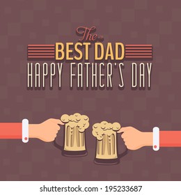Happy Father's Day Vector Design. Announcement and Celebration Message Poster, Flyer