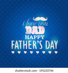 Happy Father's Day Vector Design. Announcement and Celebration Message Poster, Flyer