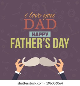 Happy Father's Day Vector Design. Announcement and Celebration Message Poster, Flyer