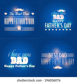 Happy Father's Day Vector Design. Announcement and Celebration Message Poster, Flyer