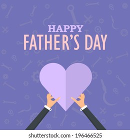 Happy Father's Day Vector Design. Announcement and Celebration Message Poster, Flyer