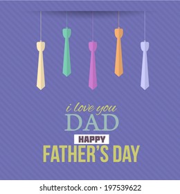 Happy Father's Day Vector Design. Announcement and Celebration Message Poster, Flyer