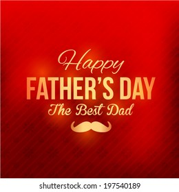 Happy Father's Day Vector Design. Announcement and Celebration Message Poster, Flyer