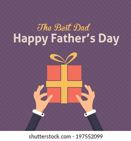 Happy Father's Day Vector Design. Announcement and Celebration Message Poster, Flyer