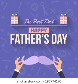 Happy Father's Day Vector Design. Announcement and Celebration Message Poster, Flyer