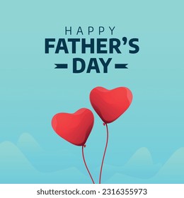 happy father's day vector design for celebration. love balloon vector design. father day vector illustration.