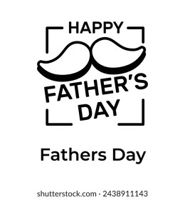 Happy fathers day vector design in trendy style, unique and premium vector
