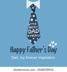 Happy Father's Day Vector Design Blue Background