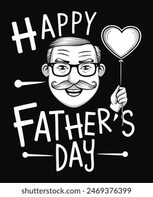 Happy Father's Day vector design.