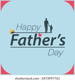 Happy Father's day vector design art and EPS file.
