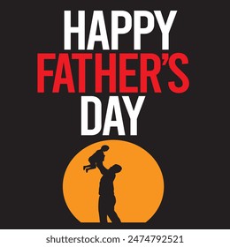 Happy Father's day vector design art and EPS file.