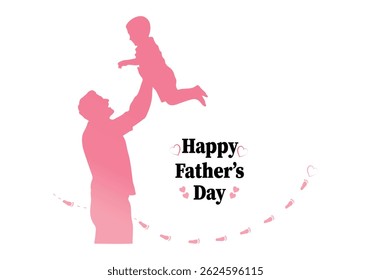 Happy Father's Day vector design for poster, banner etc. Design template. Vector illustration.
