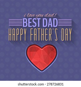 Happy Father's Day Vector Design. Announcement and Celebration Message Poster, Flyer