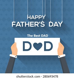 Happy Father's Day Vector Design. Hanging Letters, Announcement and Celebration Message Poster, Flyer