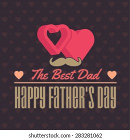 Happy Father's Day Vector Design. Announcement and Celebration Message Poster, Flyer