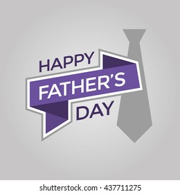 Happy Father's Day Vector Element - Ribbon
