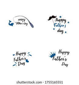 Happy fathers day vector elements graphics