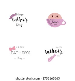 Happy fathers day vector elements graphics