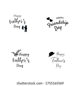 Happy fathers day vector elements graphics