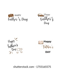 Happy fathers day vector elements graphics