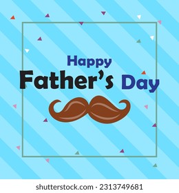 happy fathers day vector flat illustration flat vector