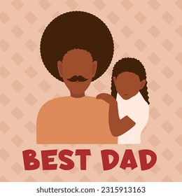 Happy Father's Day Vector Flat Illustration For Banners Or Posters. EPS 10