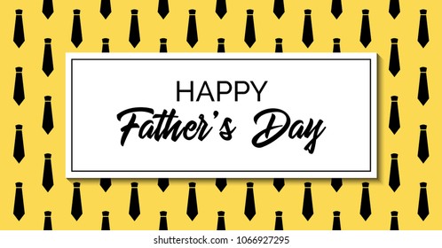 Happy father's day. Vector greeting card. Stylish fashion template with neckties. Social media link size