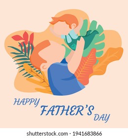"Happy Father's Day" a vector greeting design for the father's day
