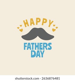 Happy Fathers Day vector icon, Father's Day typography design