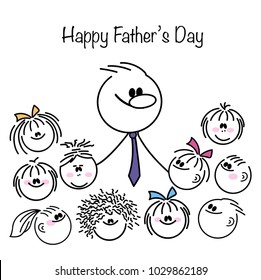 Happy Fathers Day. Vector illustration.