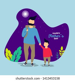 Happy Fathers Day Vector Illustration