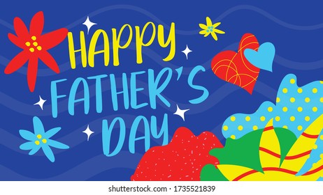 Happy Father's Day. Vector illustration.