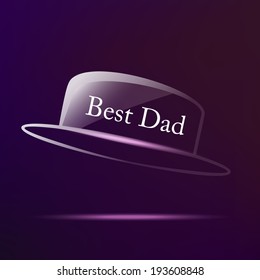 Happy Father's day Vector illustration background design and greeting gift card in glossy and shiny style... eps10