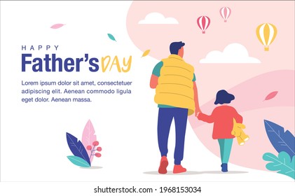 Happy Father's Day. Vector illustration.