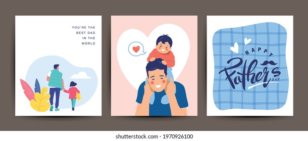 Happy Father's Day. Vector illustration.