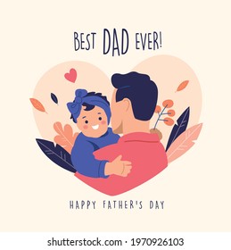 Happy Father's Day. Vector illustration.