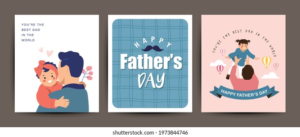 Happy Father's Day. Vector illustration.