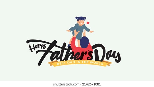 Happy Father's Day. Vector illustration.