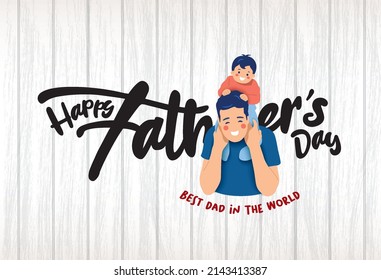 Happy Father's Day. Vector illustration.