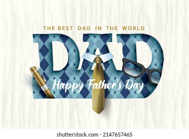 Happy Father's Day. Vector illustration.