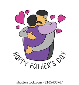 happy father's day vector illustration