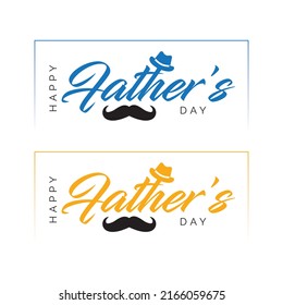 Happy Father's Day Vector Illustration with Blue and Yellow Design Elements for Celebration and Greeting Card