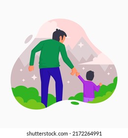 Happy fathers day vector illustration