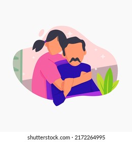 Happy fathers day vector illustration