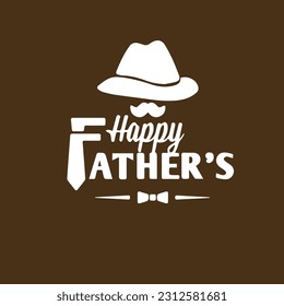 Happy Father's Day vector illustration, love for dad