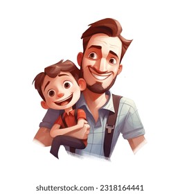 Happy Father's Day, Vector Illustration.