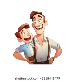 Happy Father's Day, Vector Illustration.