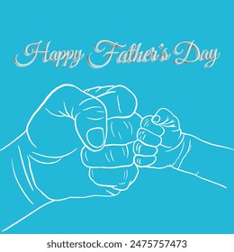 Happy Father's Day. Father's Day vector illustration. Father and child love. Happy Father's Day posts for social media.