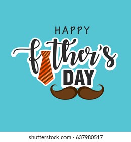 Happy Father's Day Vector Illustration based on stylish text on decorative background.